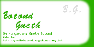 botond gneth business card